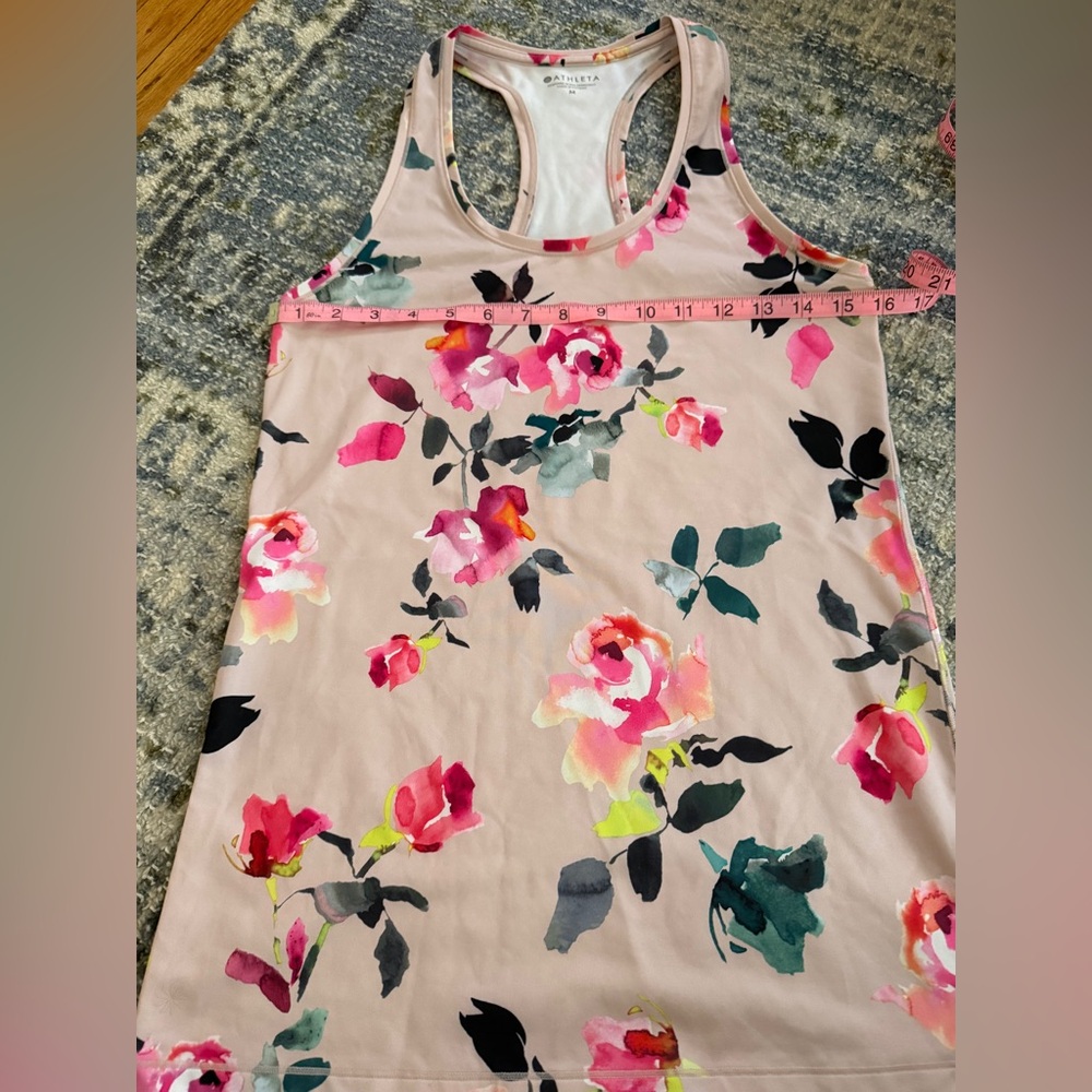 Athleta Floral Racerback Tank Top